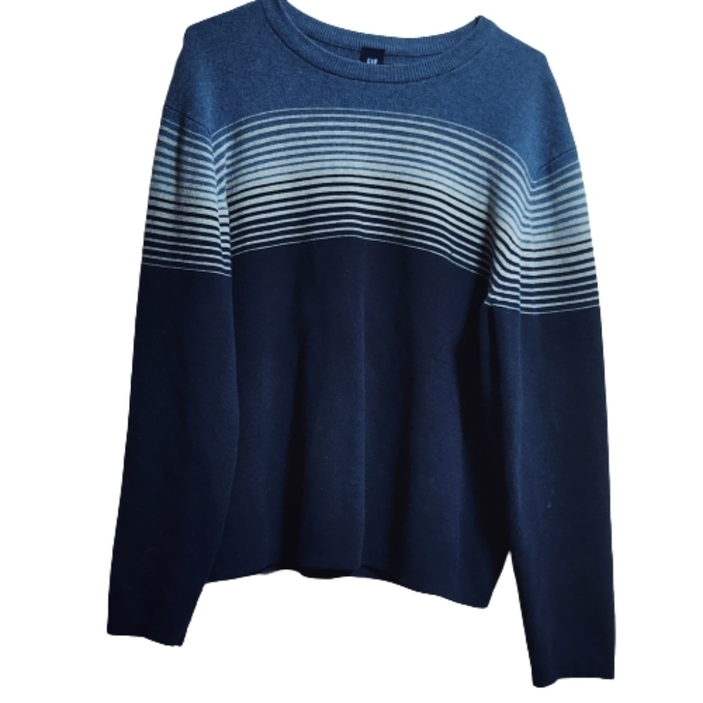 GAP striped pullover sweater color blue size Medium